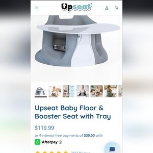 Upseat Baby Floor and Booster Seat with Tray